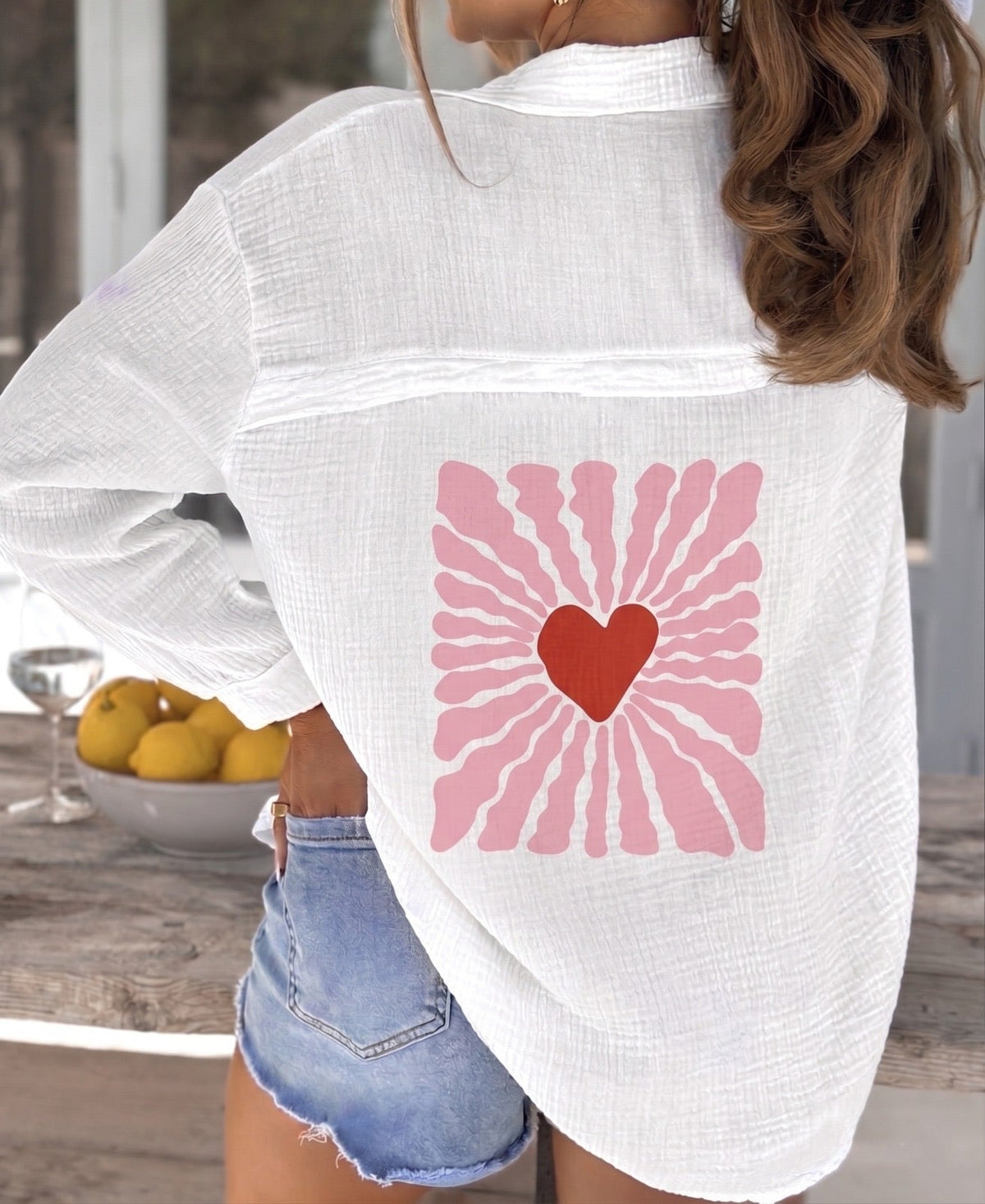 Heart Branco Blusa