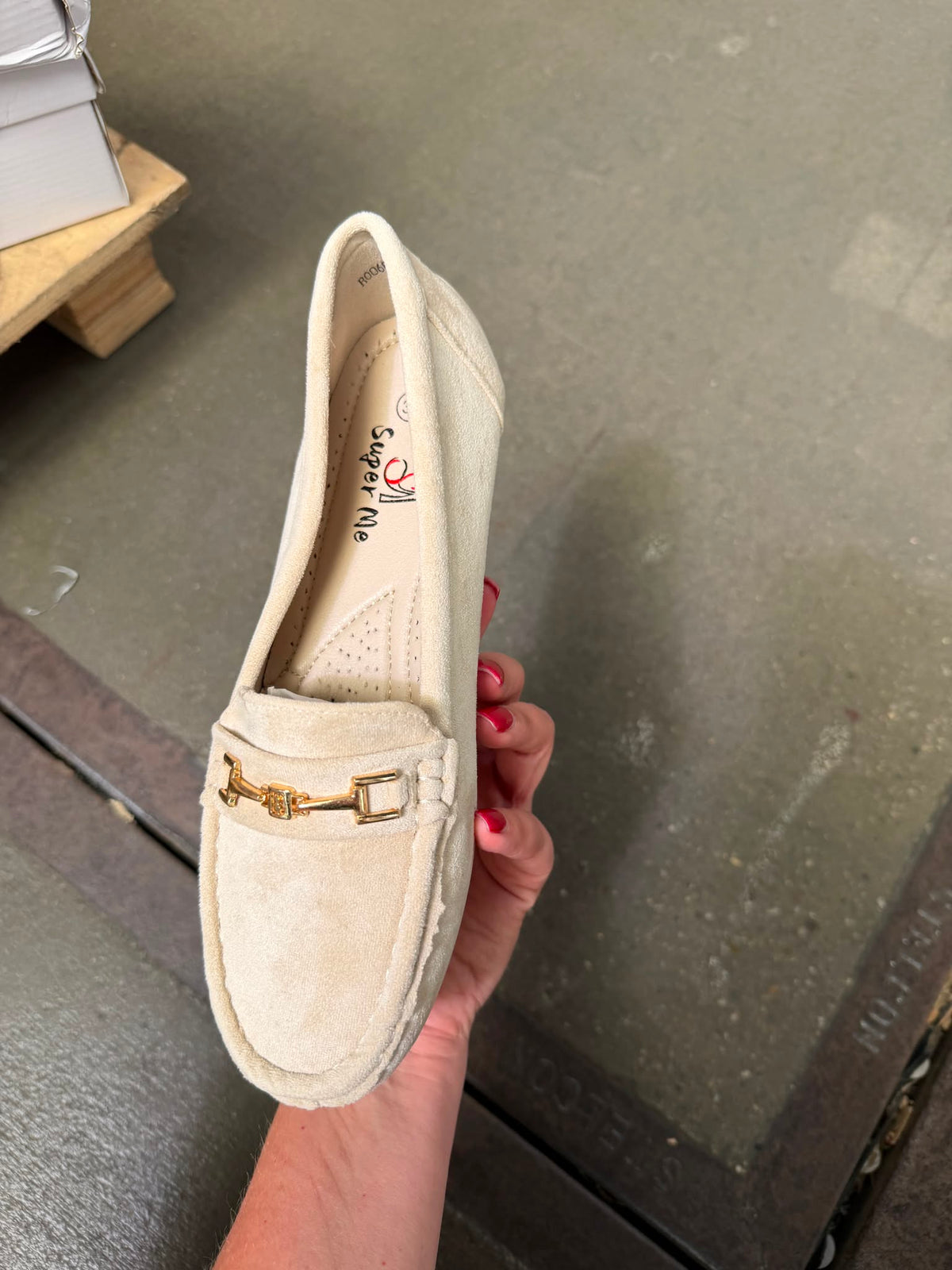 Marina Bege Mocassins