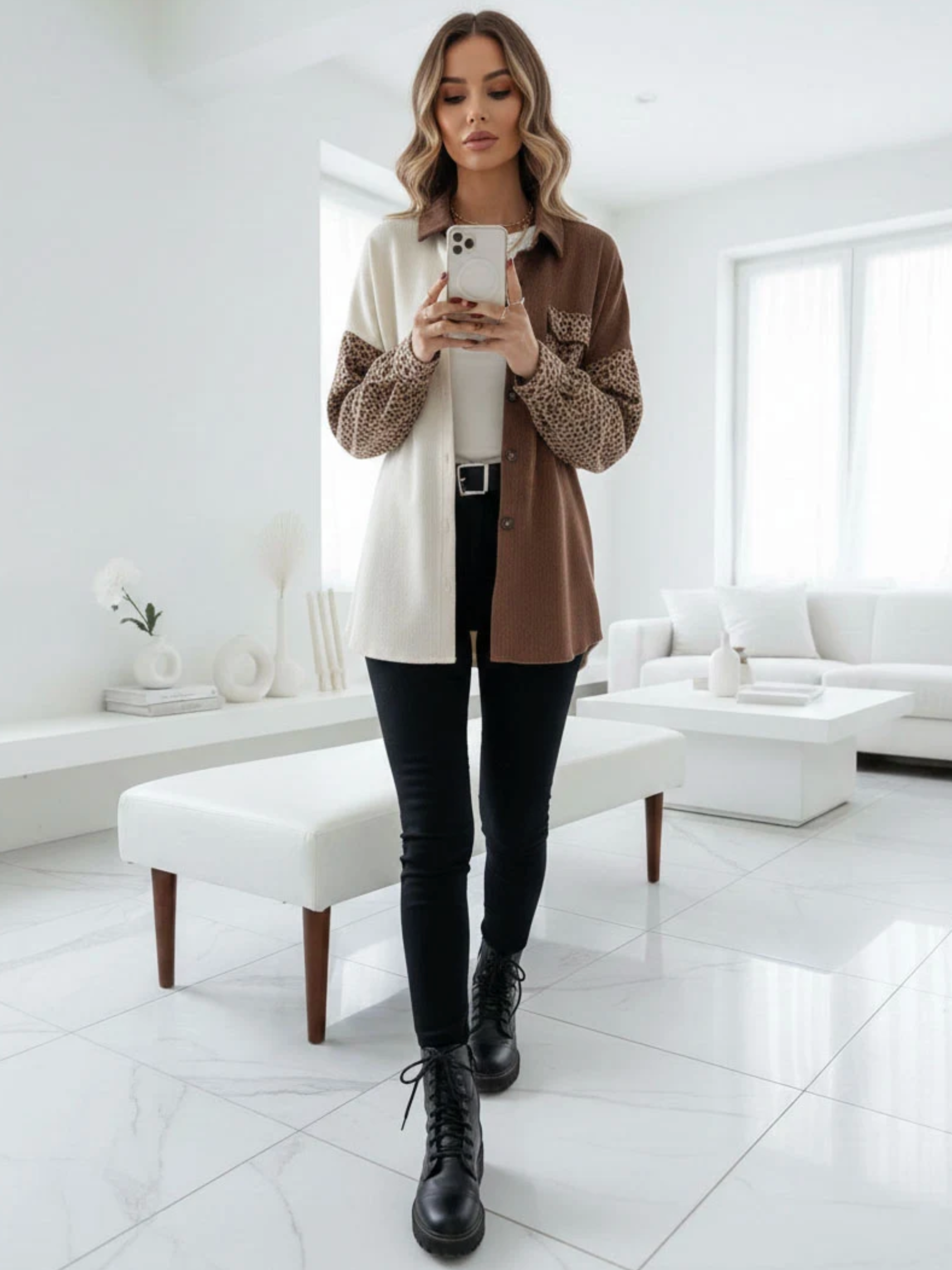 Oversized Castanho Blusa