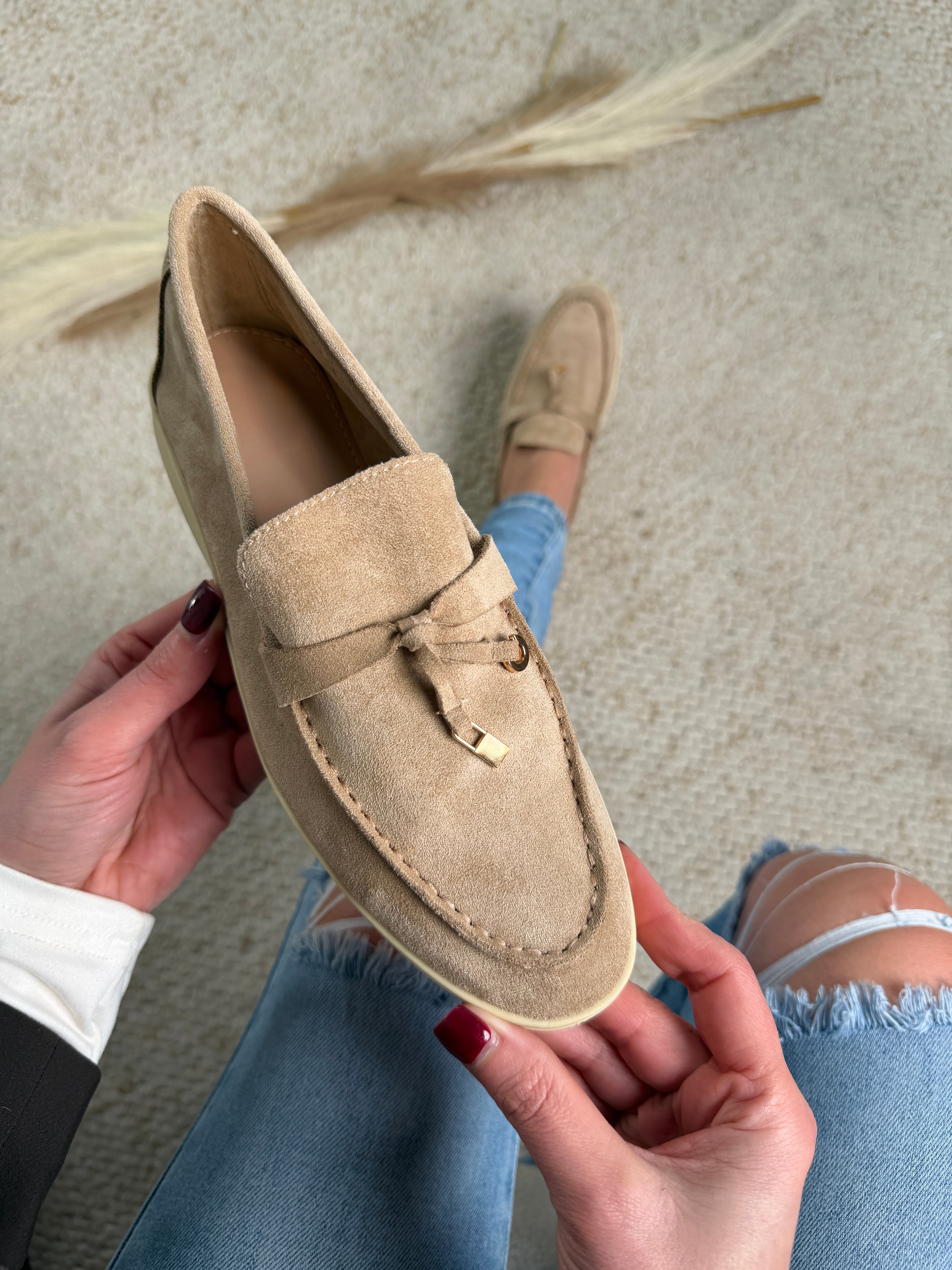 Lott Taupe Mocassins