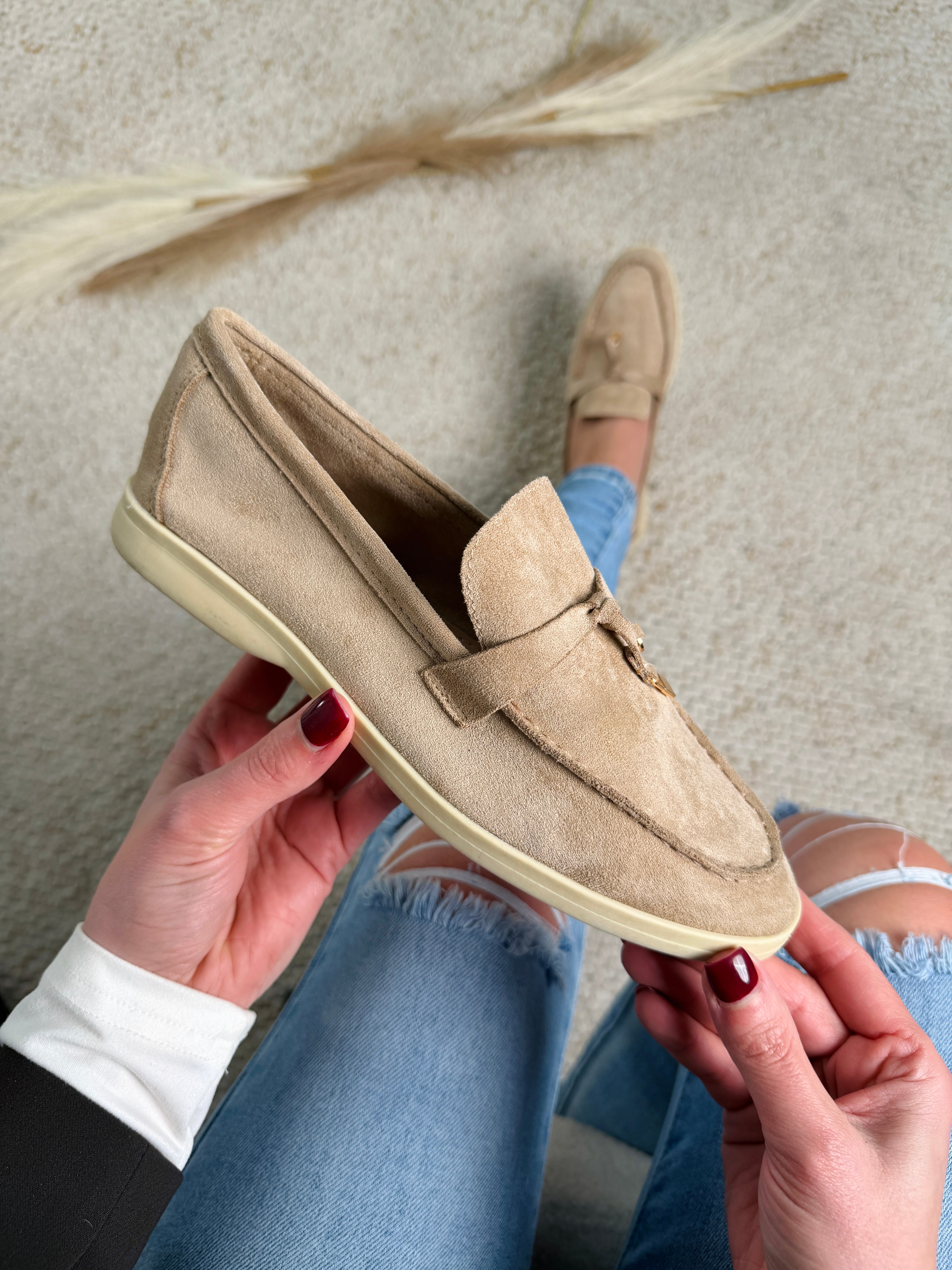 Lott Taupe Mocassins