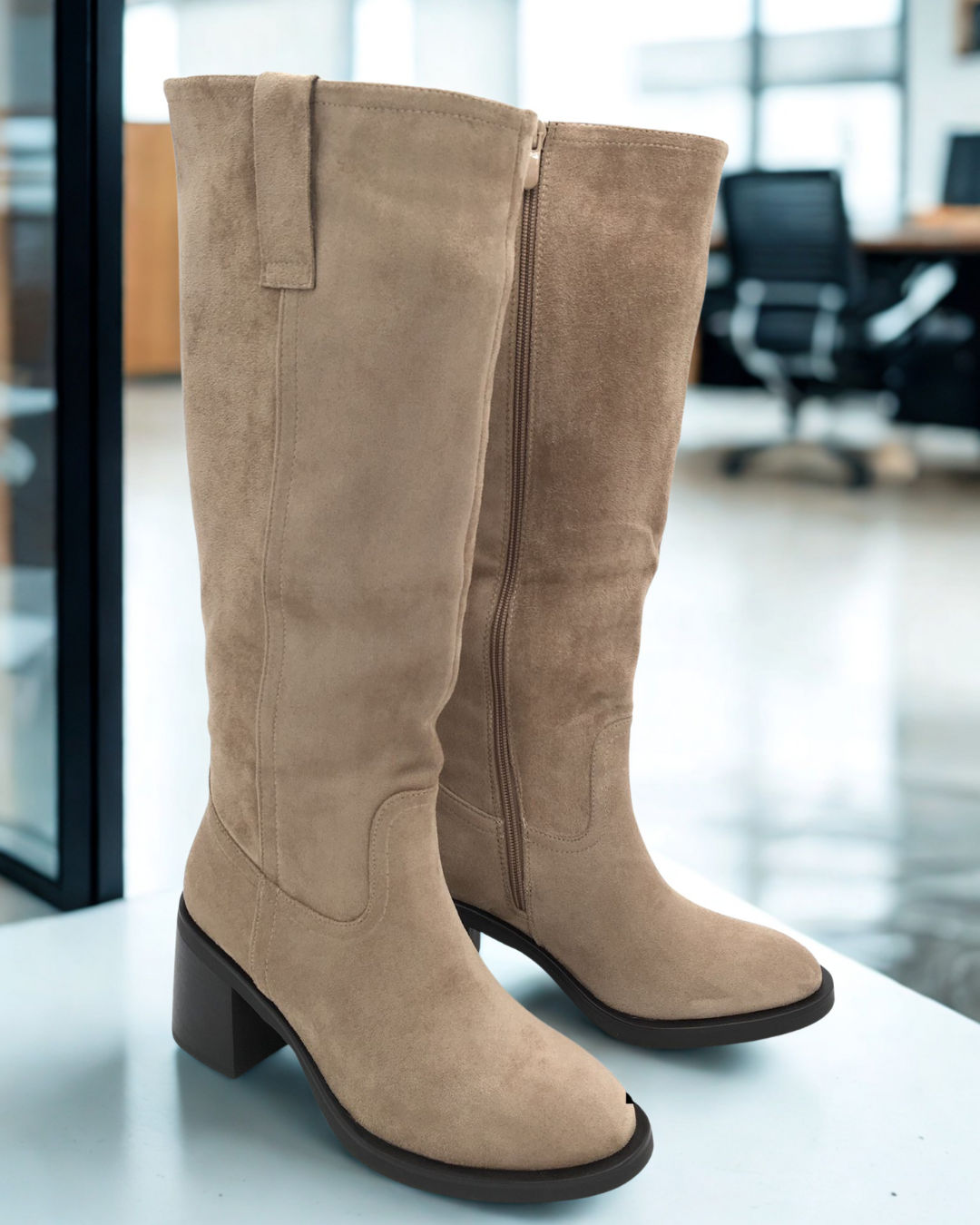 Macy Caqui Botas Altas