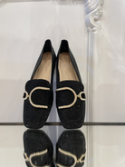 Glitter Preto Mocassins