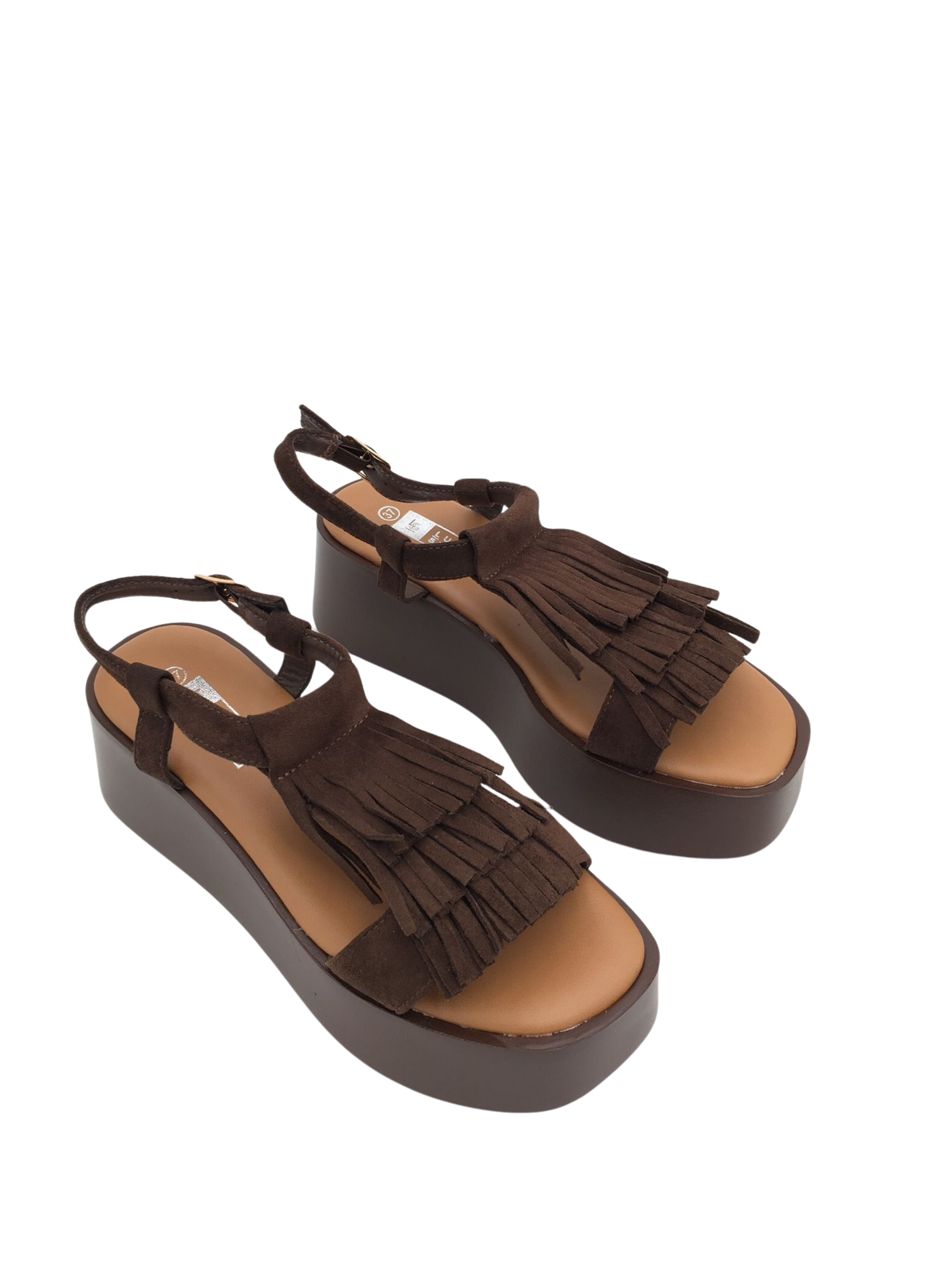 Fringle Plateau Castanho Sandaal