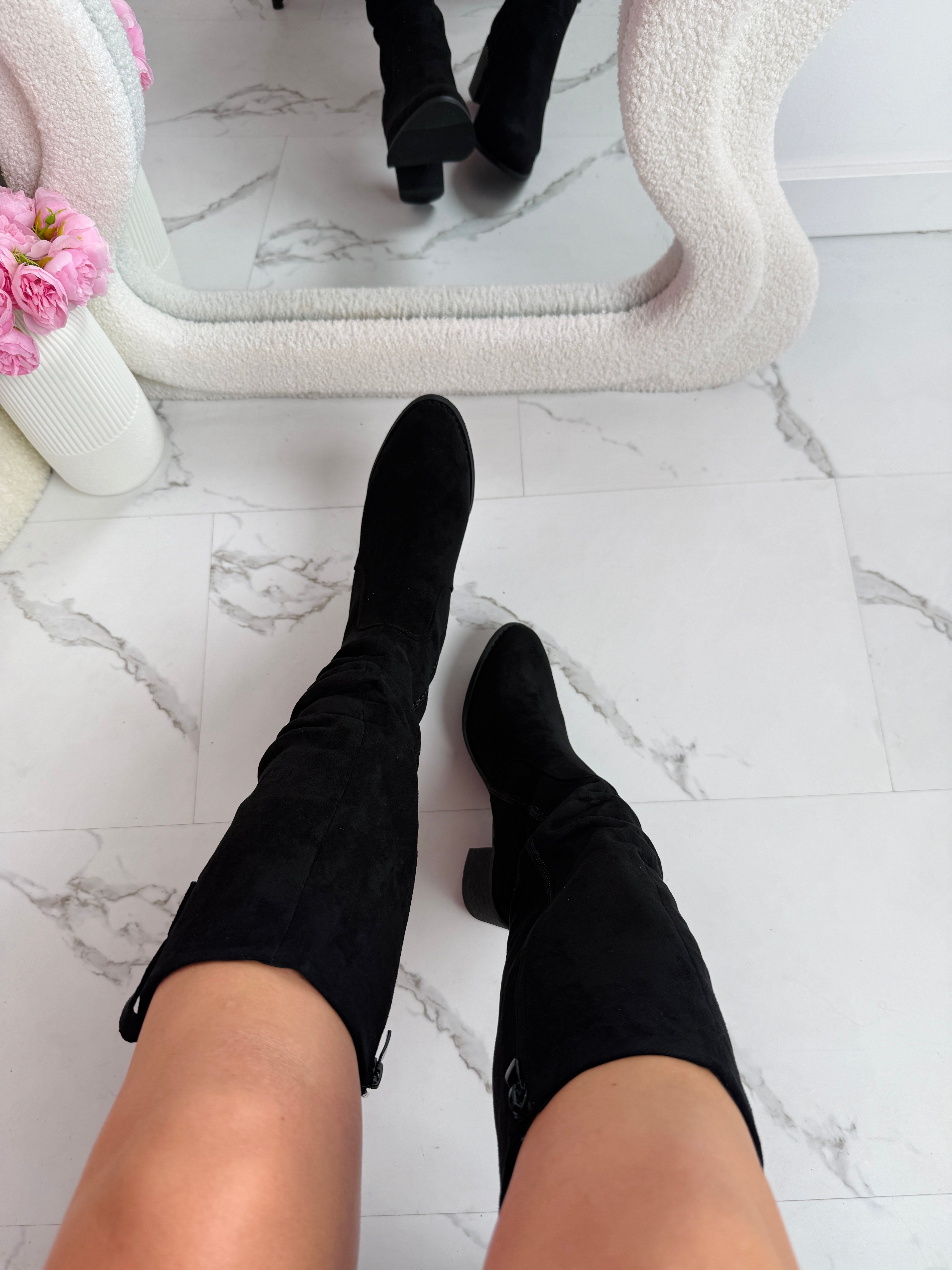 Margo Preto Botas Altas