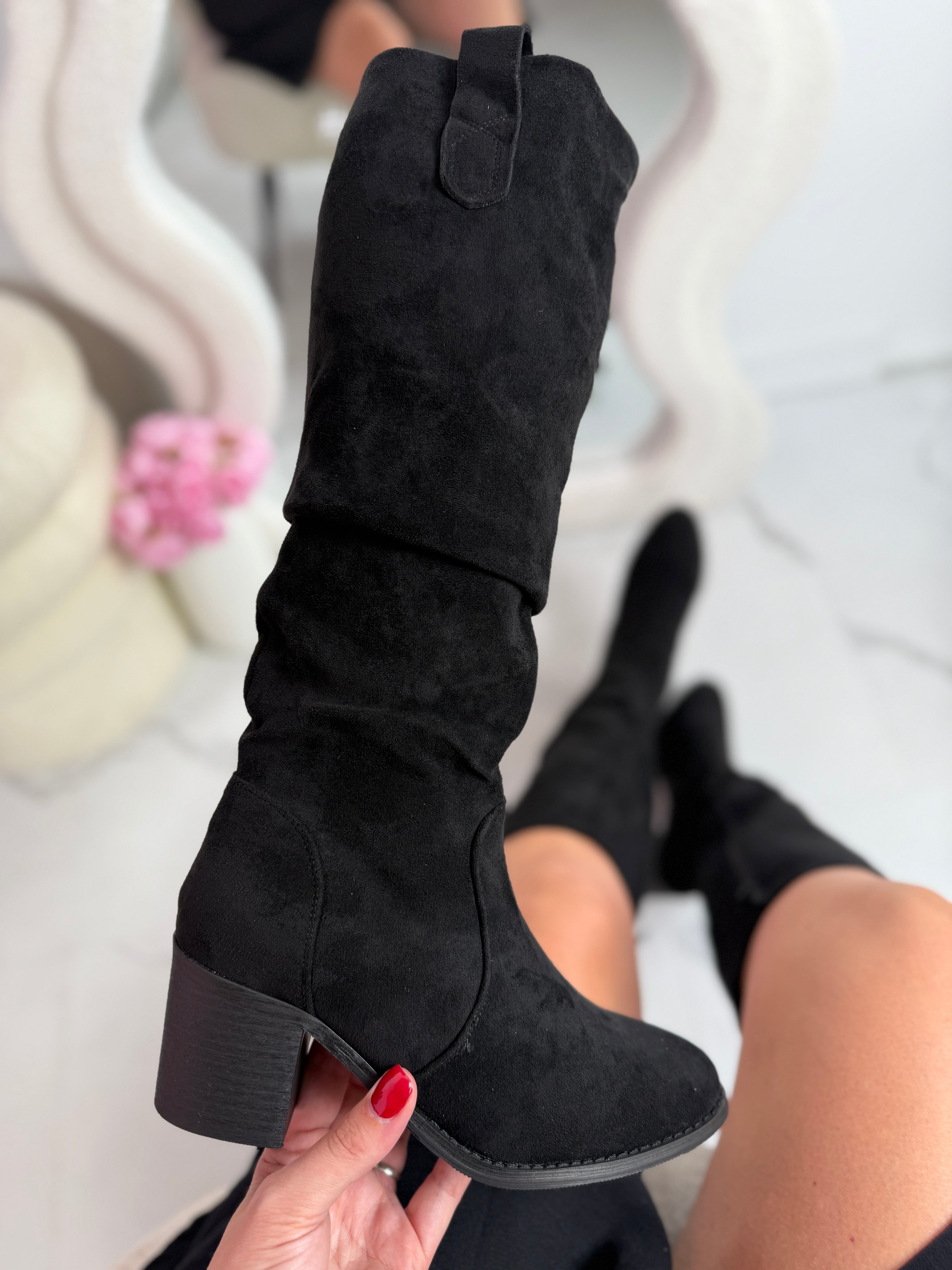 Margo Preto Botas Altas