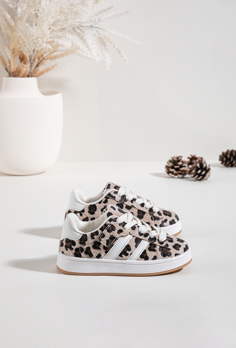 Kids Leopardo Stripe Sapatilhas