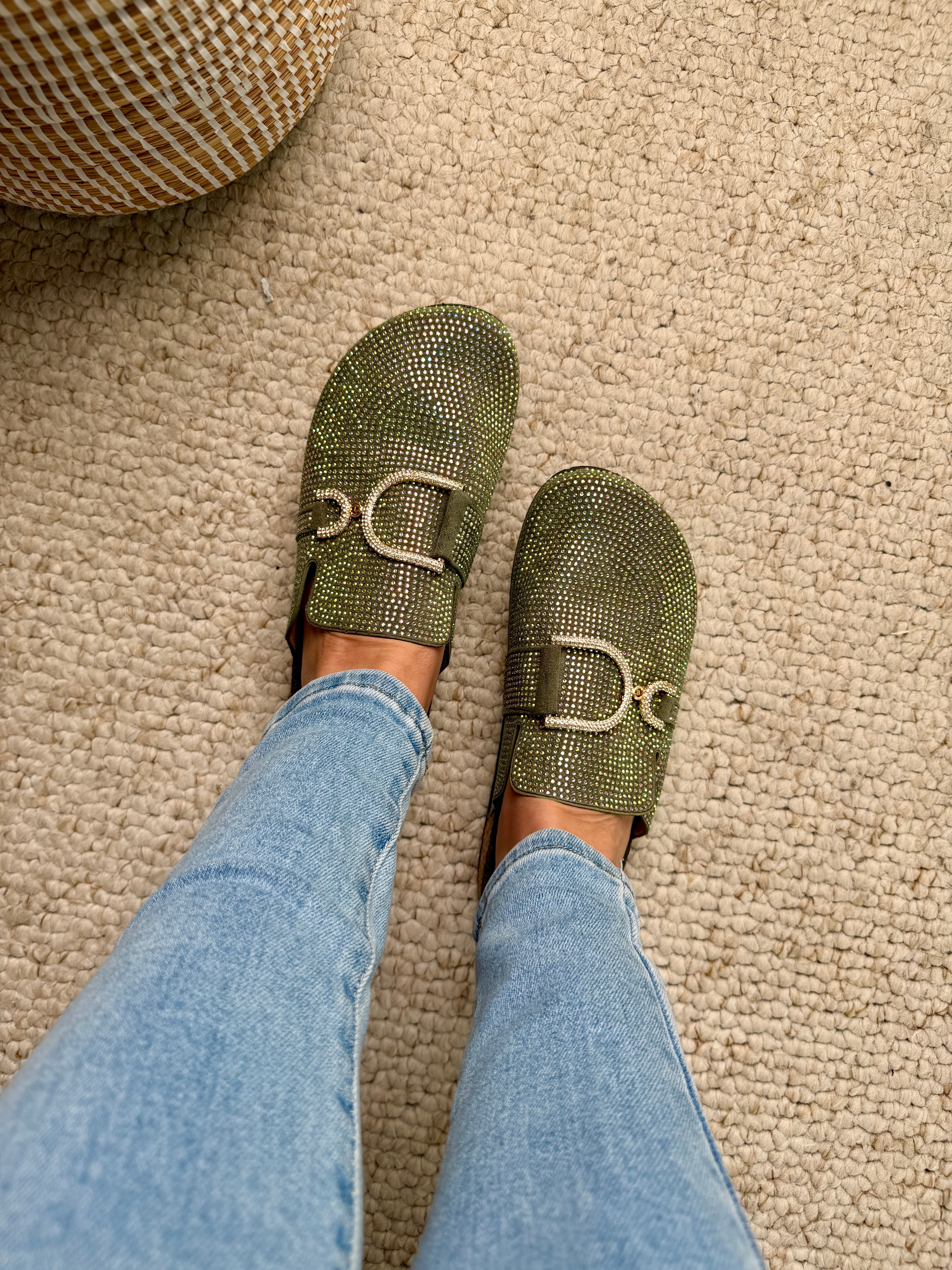 Glam Verde Mocassins