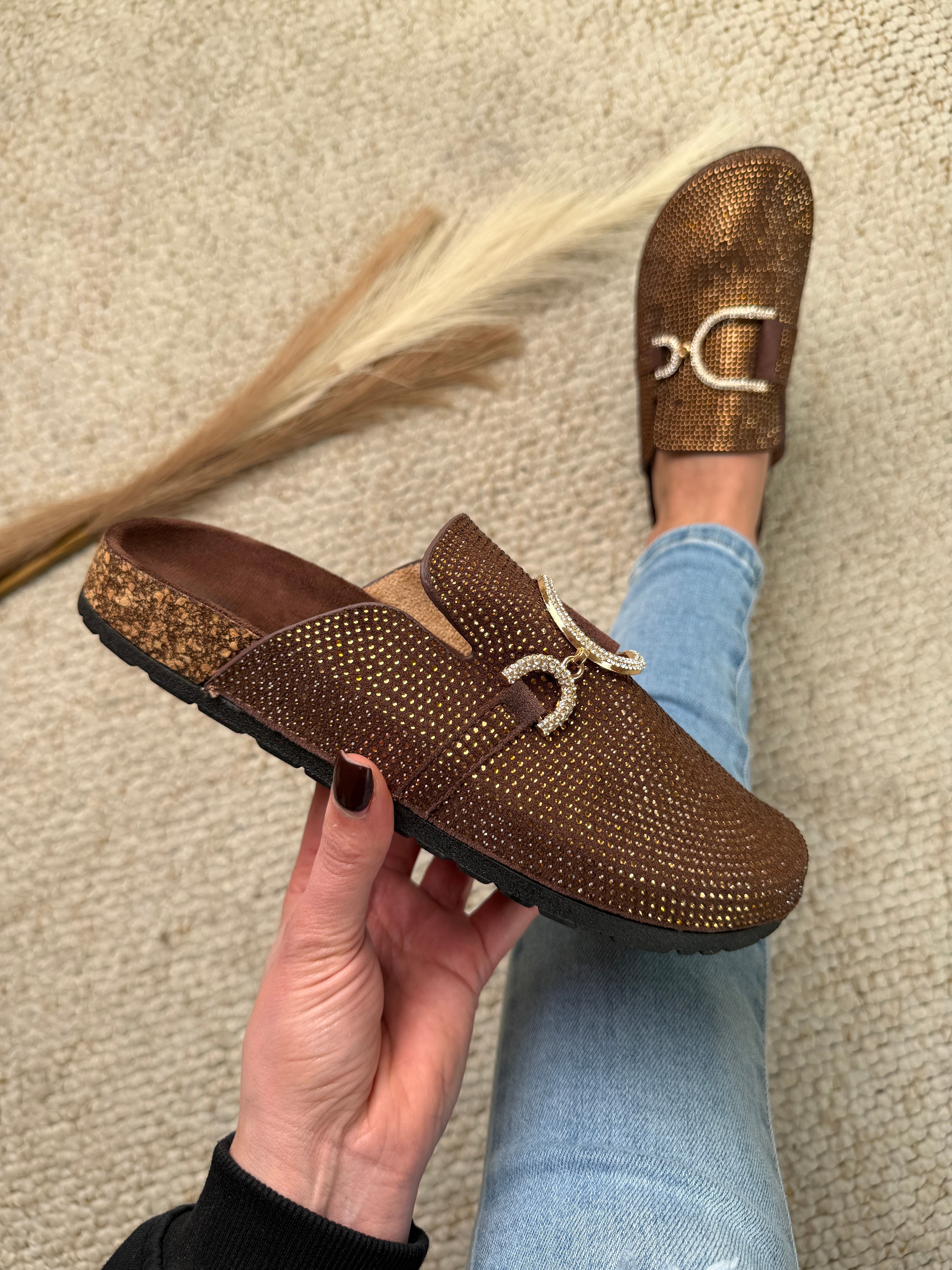 Glam Castanho Mocassins