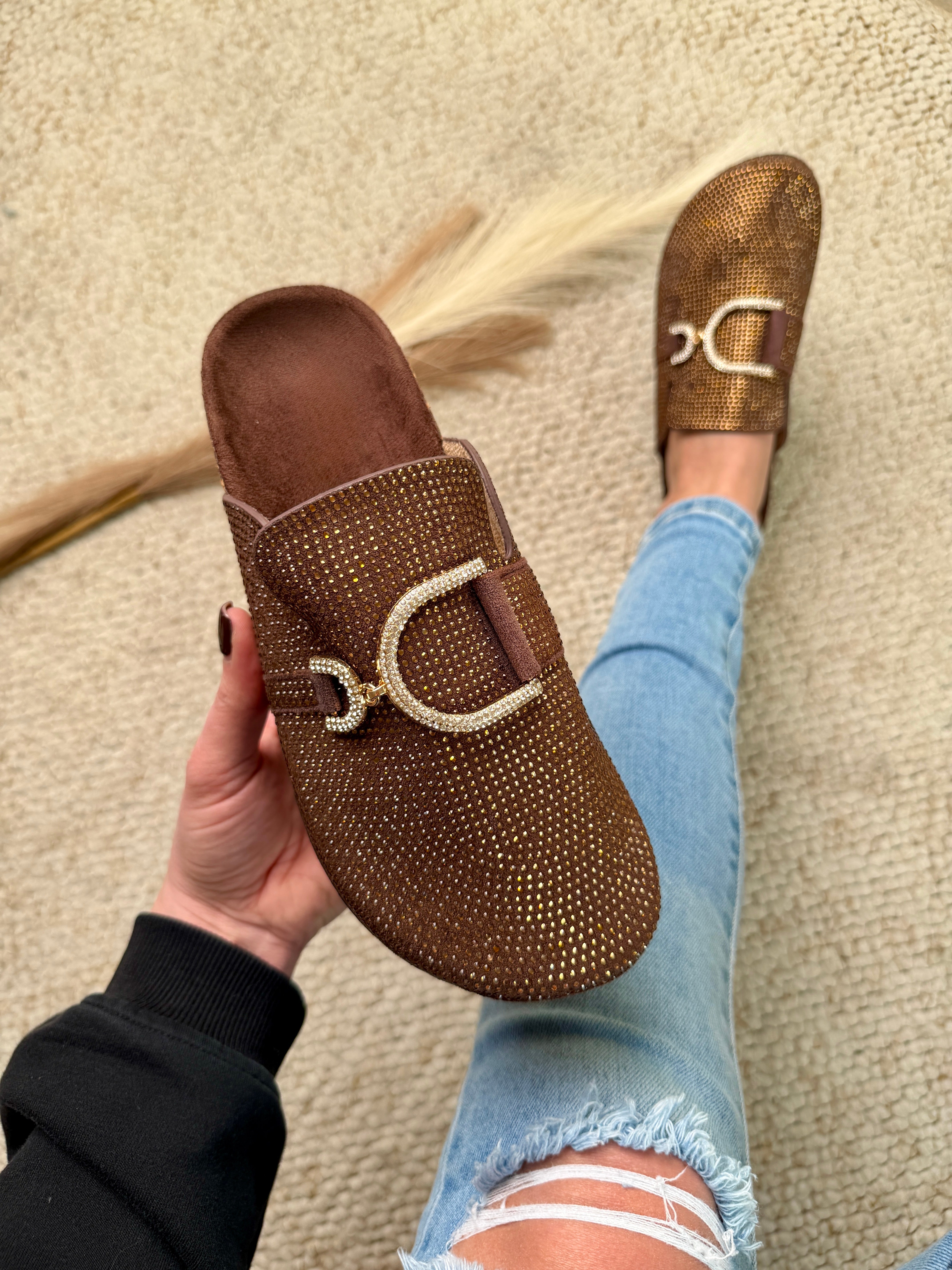 Glam Castanho Mocassins