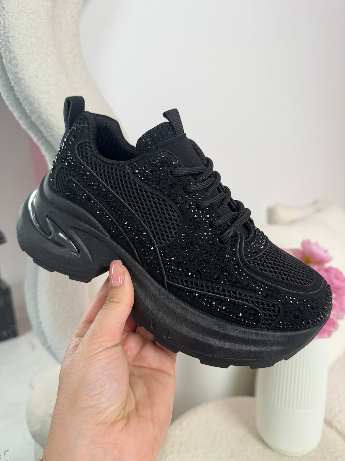 Glam Preto Sapatilhas