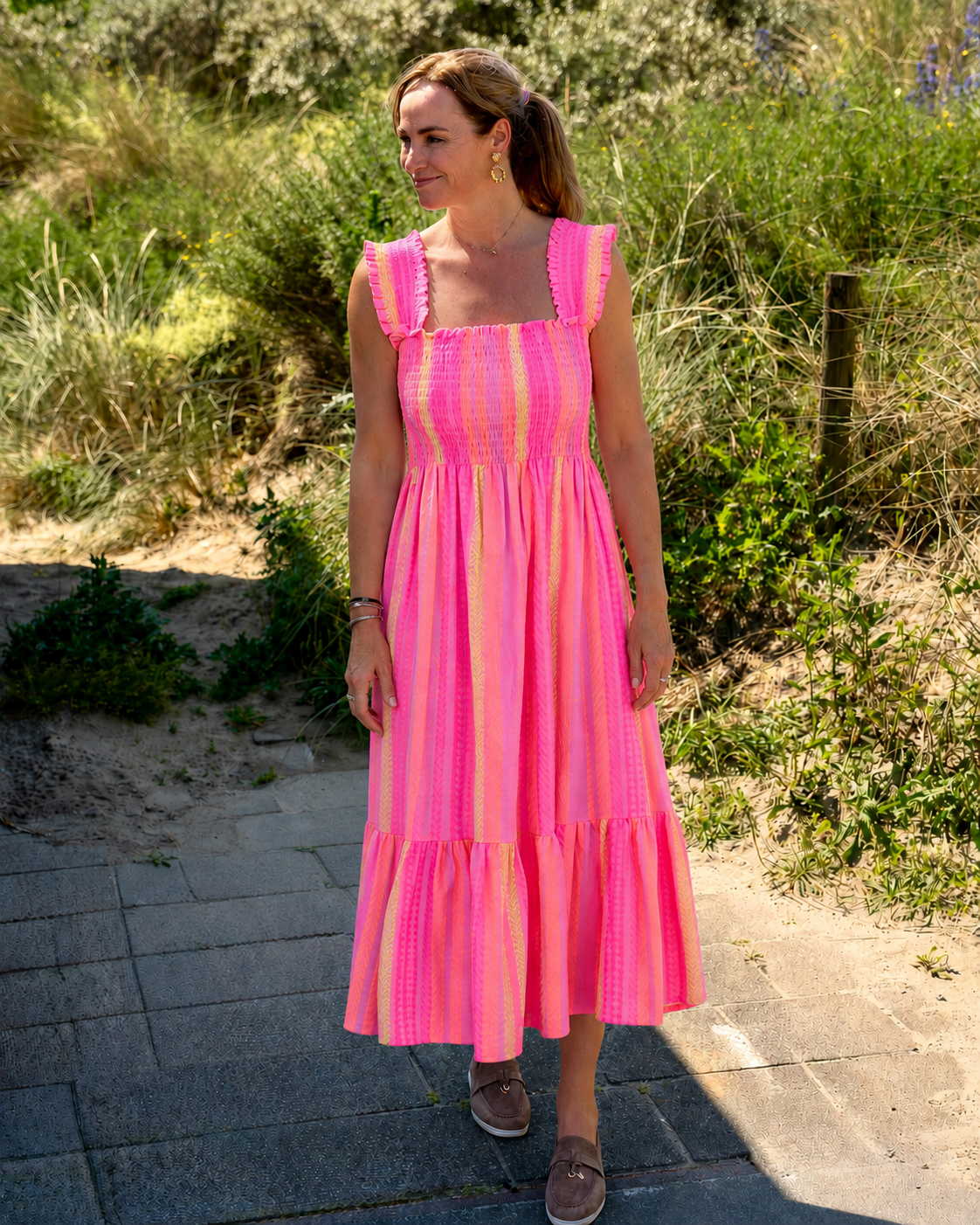 Iris Vestido Maxi - Fúcsia