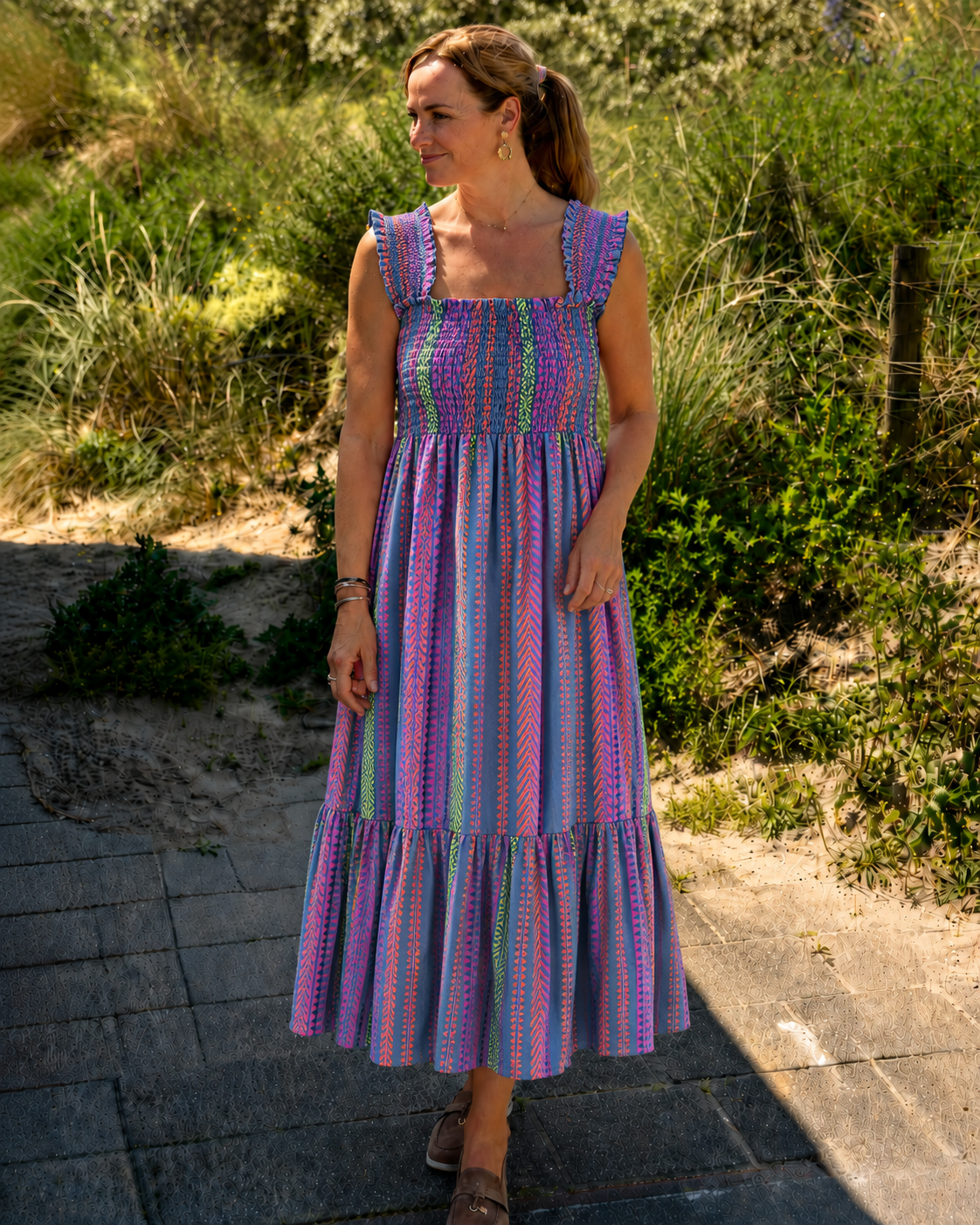 Iris Vestido Maxi - Azul