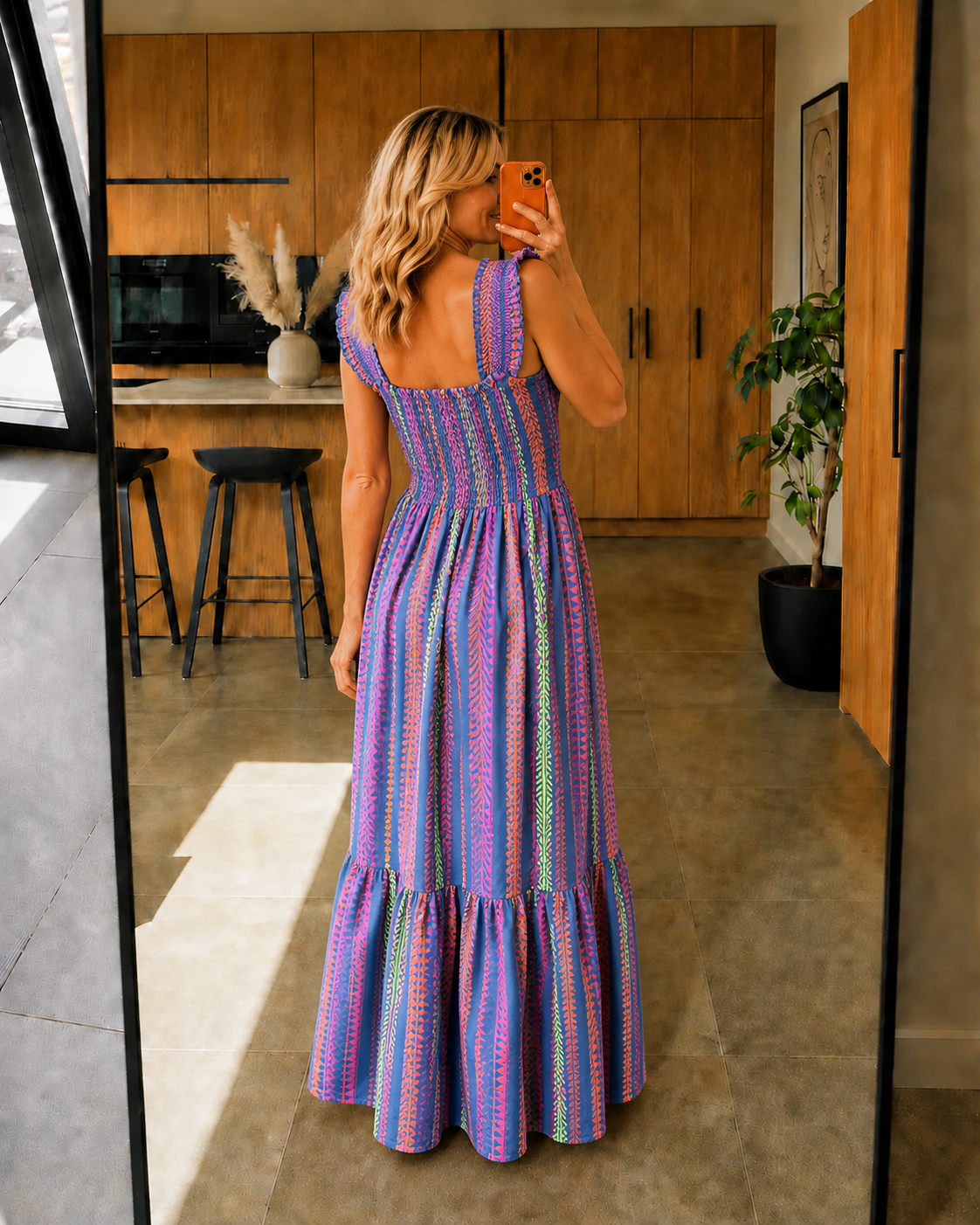 Iris Vestido Maxi - Azul