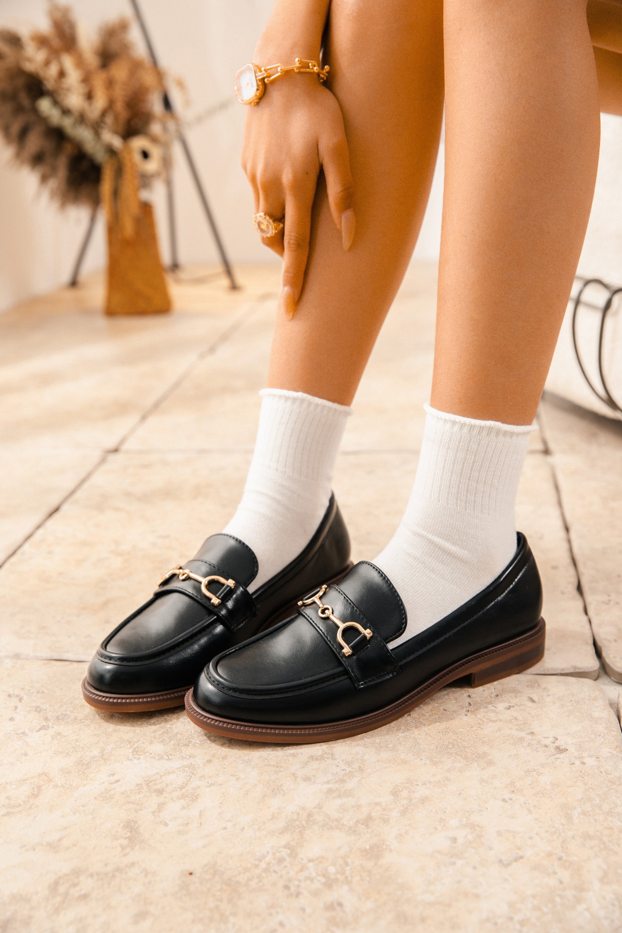 Lana Preto Mocassins