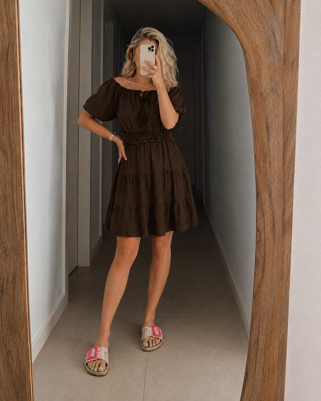Mila Off-Shoulder Vestido