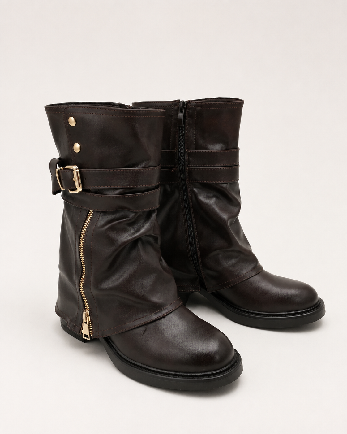 Miley Botas Biker - Castanho