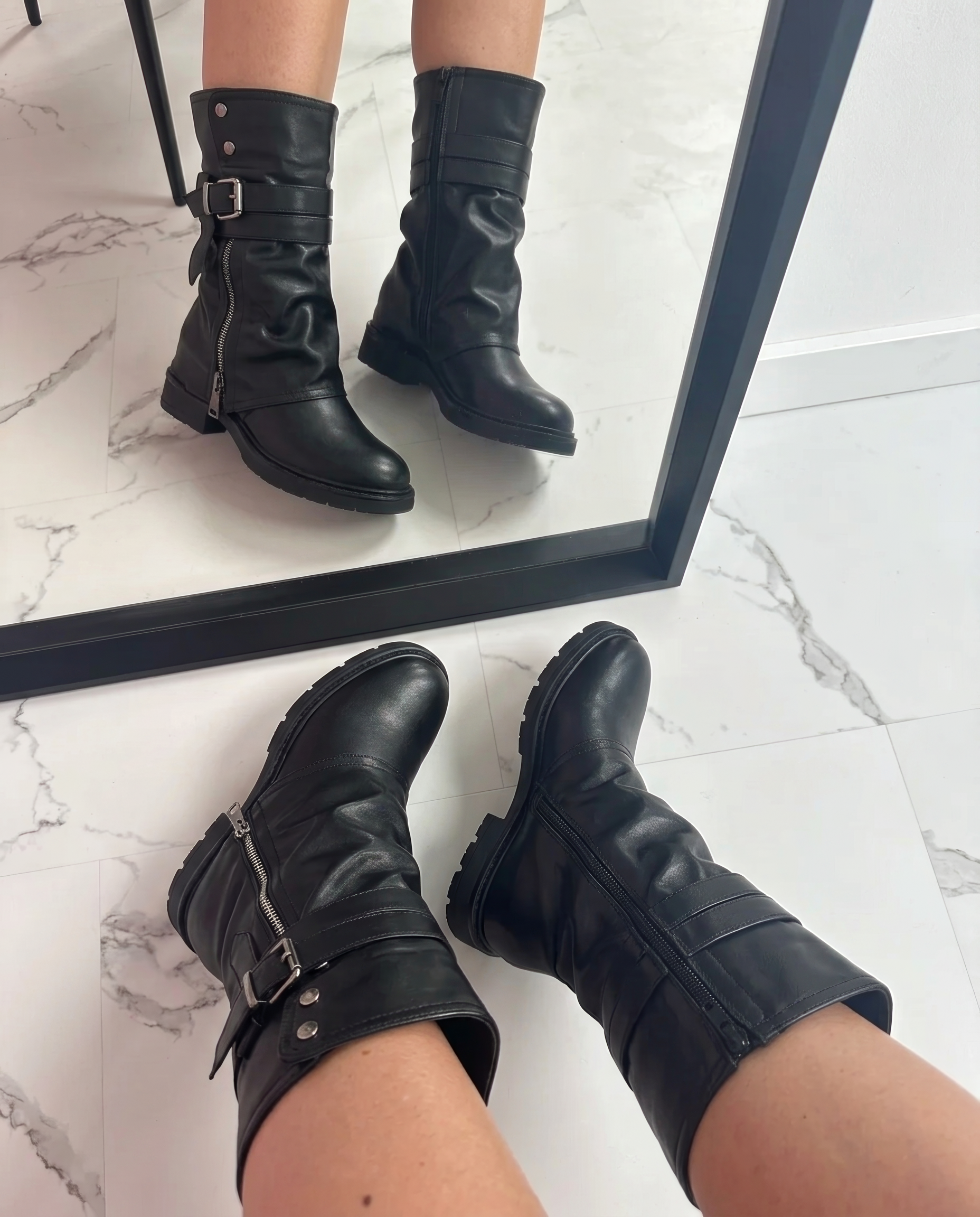 Miley Botas Biker - Preto