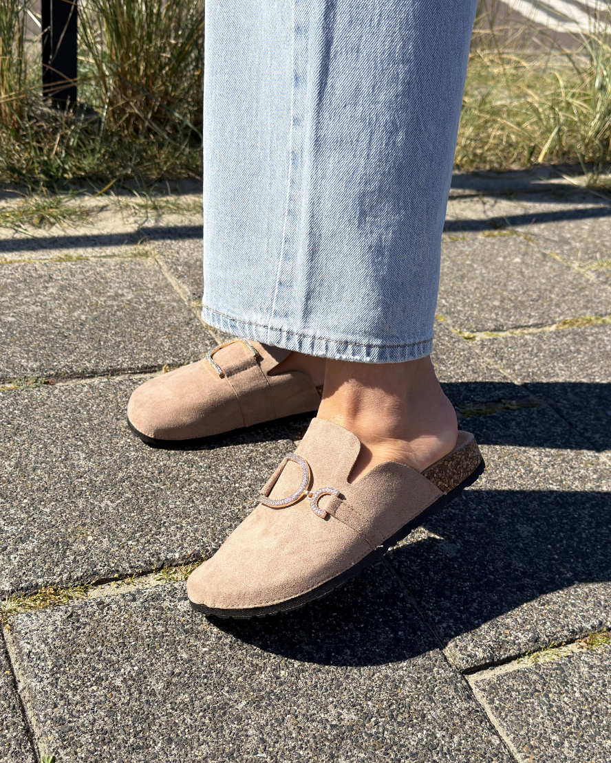 Glitty Caqui Mocassins