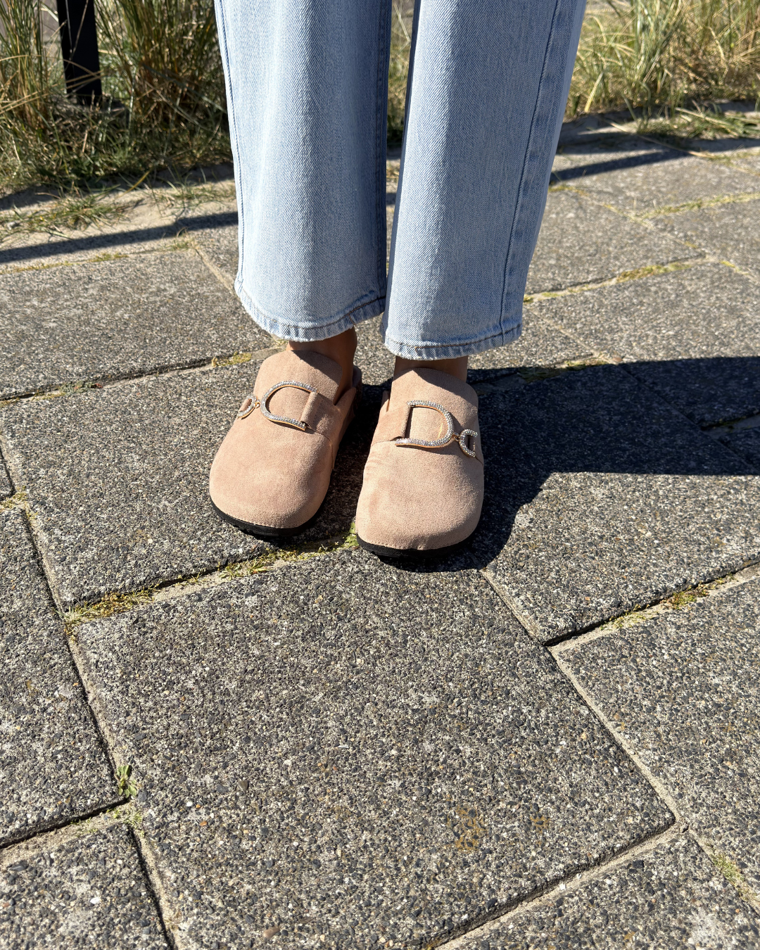 Glitty Caqui Mocassins