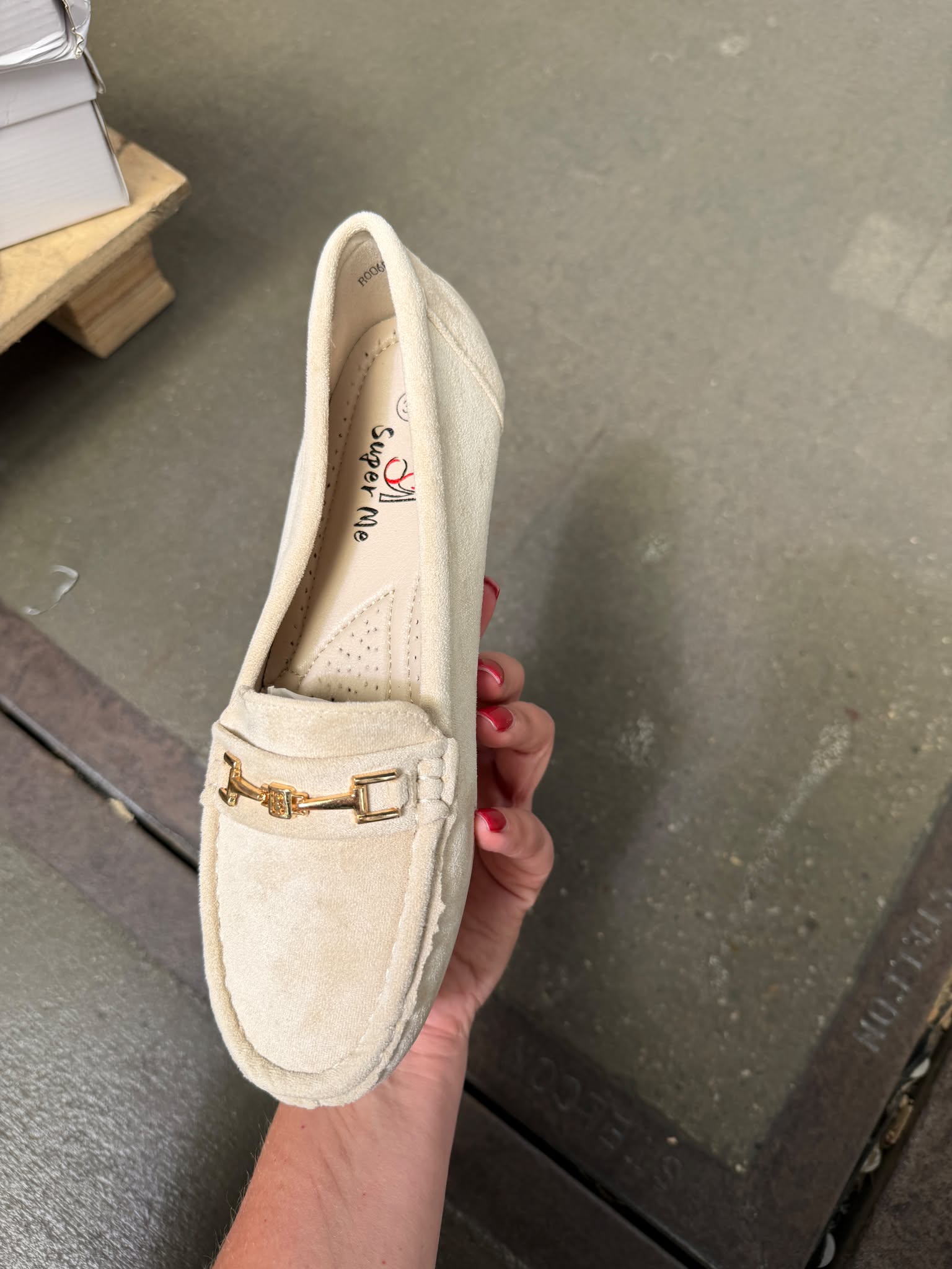 Marina Bege Mocassins